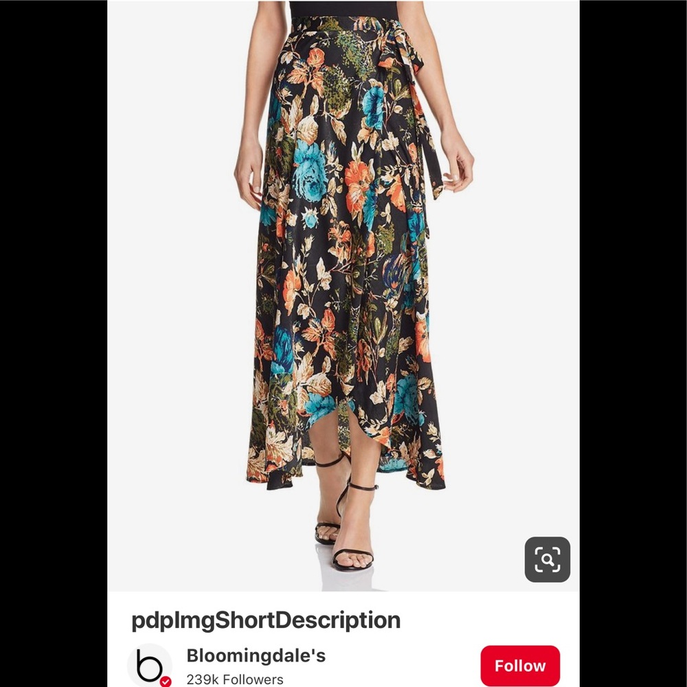 Band of Gypsies Boho Floral Wrap Maxi Skirt